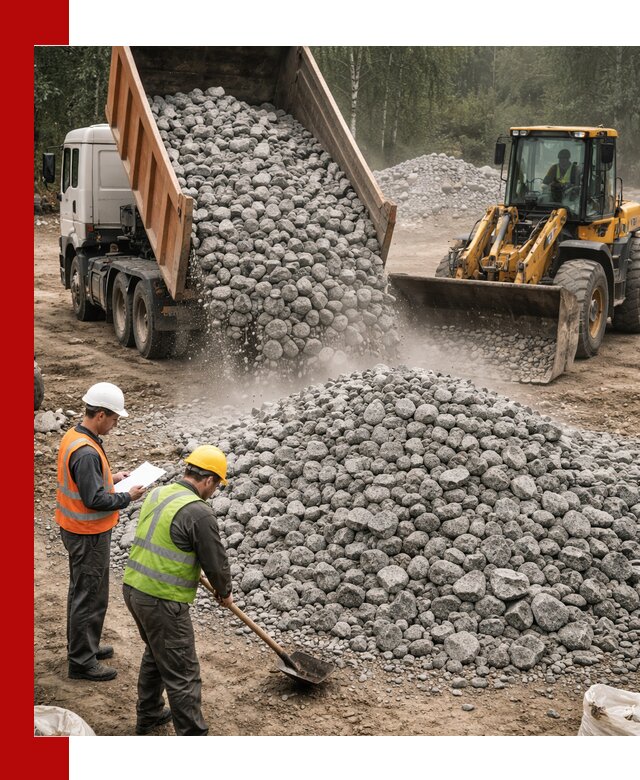 Гранитный щебень фракция 70-150 доставка в Каменске-Уральском