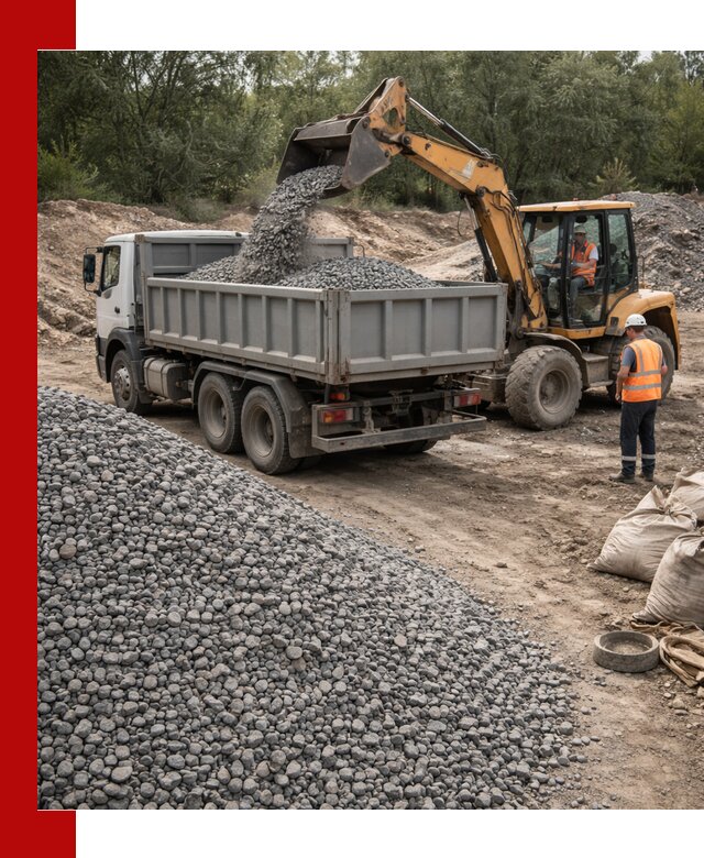 Доставка гравийного щебня в Каменске-Уральском оптом и в розницу