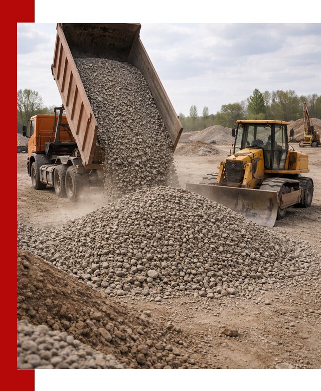 Доставка гравийного щебня фракции 40-70 в Каменске-Уральском