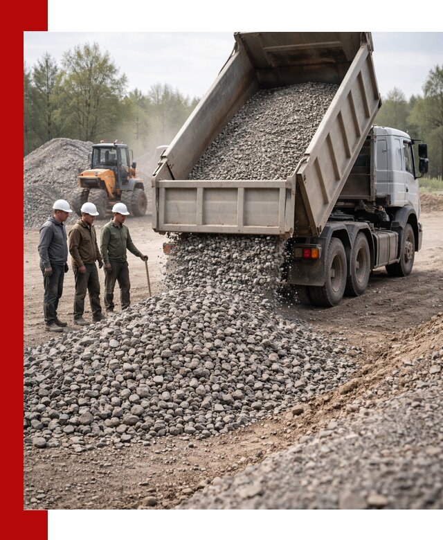 Доставка гравийного щебня фракции 70-120 в Каменске-Уральском