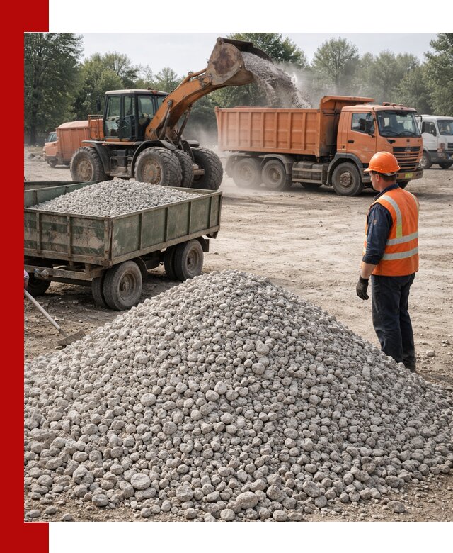 Доставка известнякового щебня фракция 20–40 в Каменске-Уральском