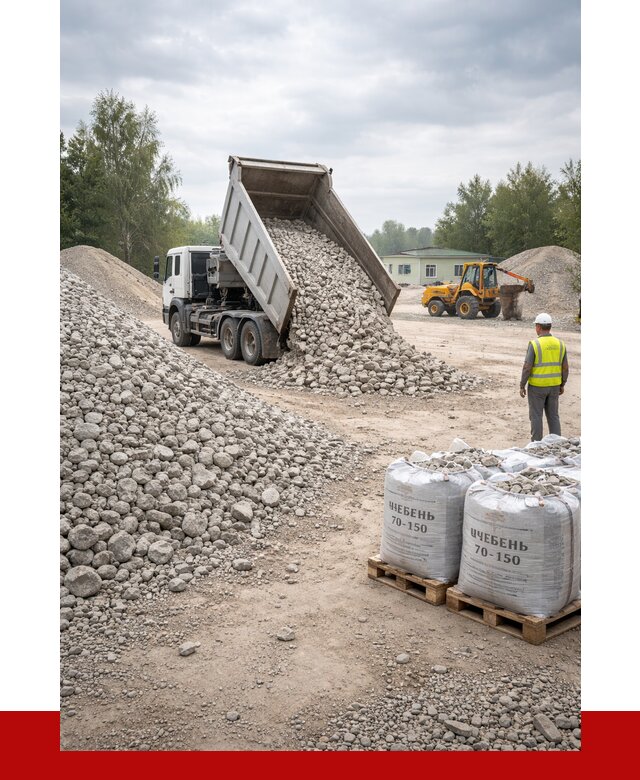 Известняковый щебень фракция 70-150 в Каменске-Уральском от 1330 р. | ПРОНЕРУДКмн