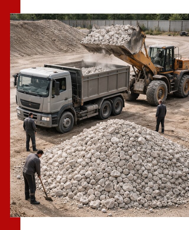 Известняковый щебень фракция 70–150 с доставкой в Каменске-Уральском