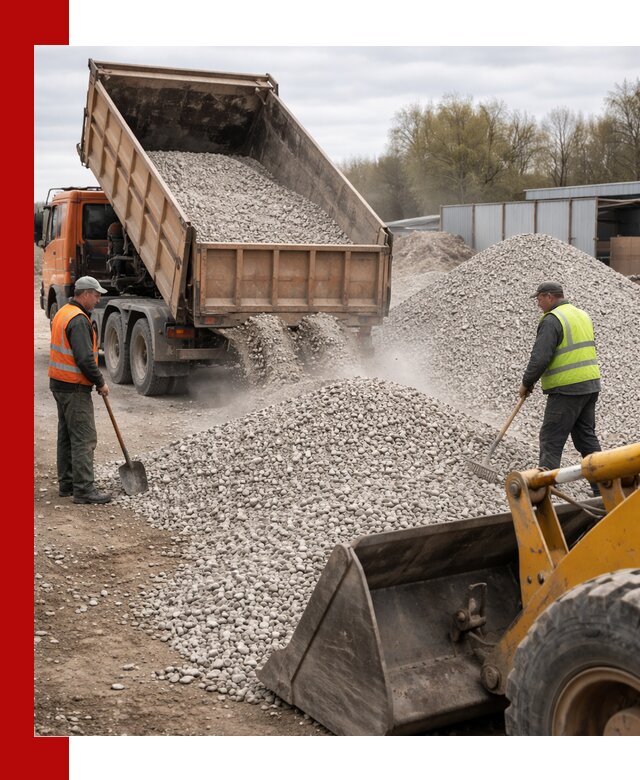 Доломитовый щебень фракции 5-20 с доставкой в Каменске-Уральском