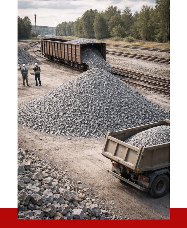 Железнодорожный щебень 20-60 в Каменске-Уральском от 1808 р. | ПРОНЕРУДКмн