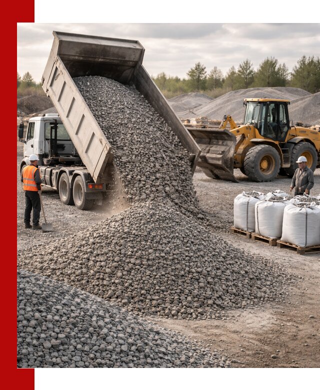 Бетонный щебень фракция 5–20 с доставкой в Каменске-Уральском