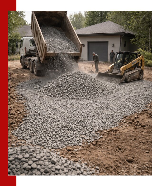 Щебень для парковки в Каменске-Уральском: доставка и укладка качественного материала