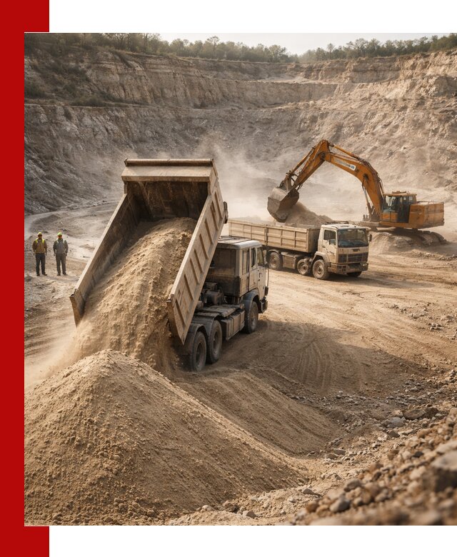 Карьерный песок навалом с доставкой в Каменске-Уральском