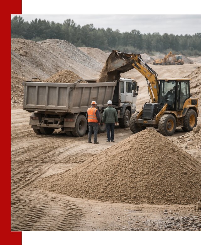 Карьерный среднезернистый песок с доставкой в Каменске-Уральском