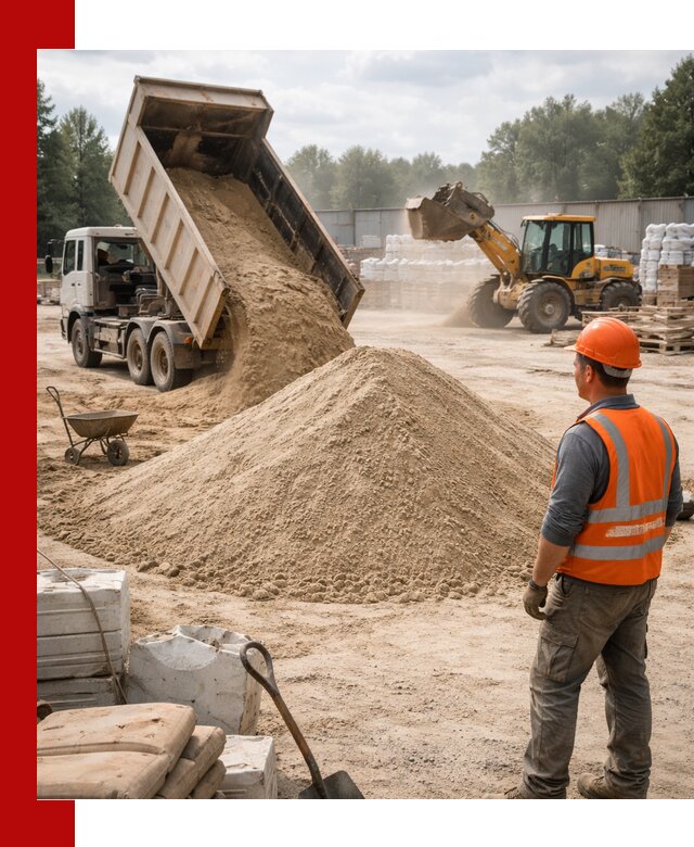 Доставка строительного песка с самосвалом в Каменске-Уральском