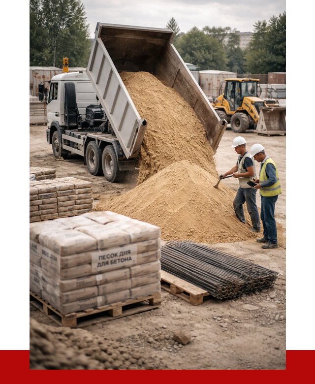 Песок для бетона в Каменске-Уральском от 2660 р. с доставкой, ПРОНЕРУДКмн