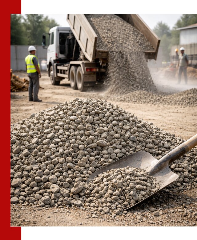 Доставка гравия фракции 20-40 в Каменске-Уральском с самосвалами