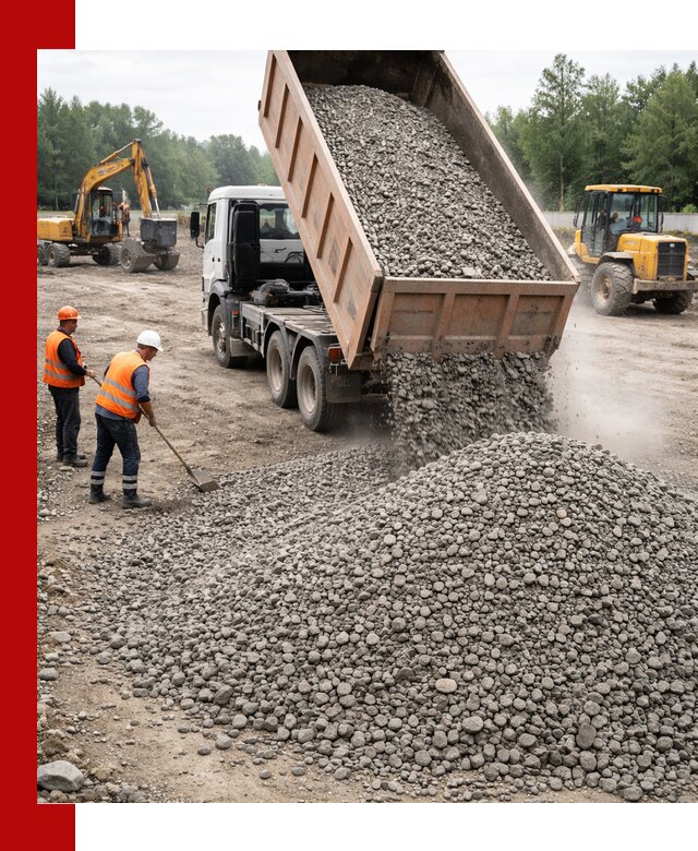 Доставка гравия фракции 40-70 в Каменске-Уральском оптом и в розницу