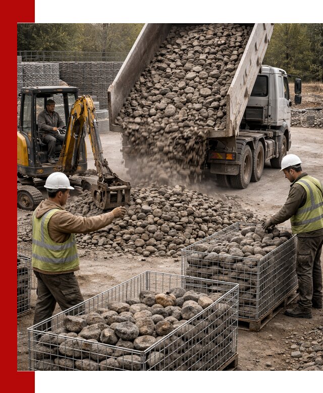 Камень для габионов фракция 100–201 в Каменске-Уральском