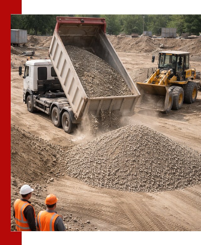 Щебень с песком (ЩГПС С2) с доставкой в Каменске-Уральском