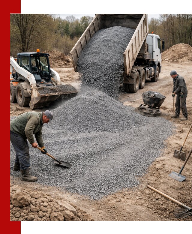 Отсев для подсыпки в Каменске-Уральском — доставка и подсыпка на участок