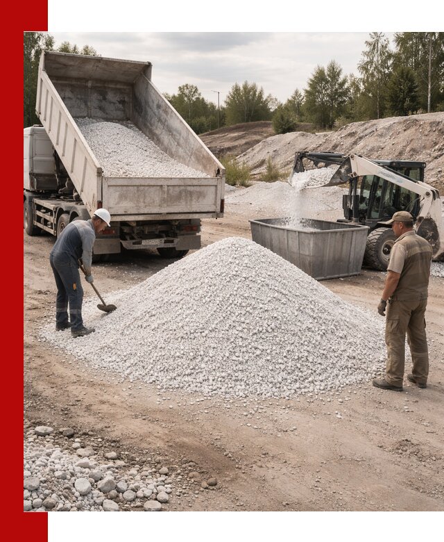 Доставка и продажа белой мраморной крошки в Каменске-Уральском