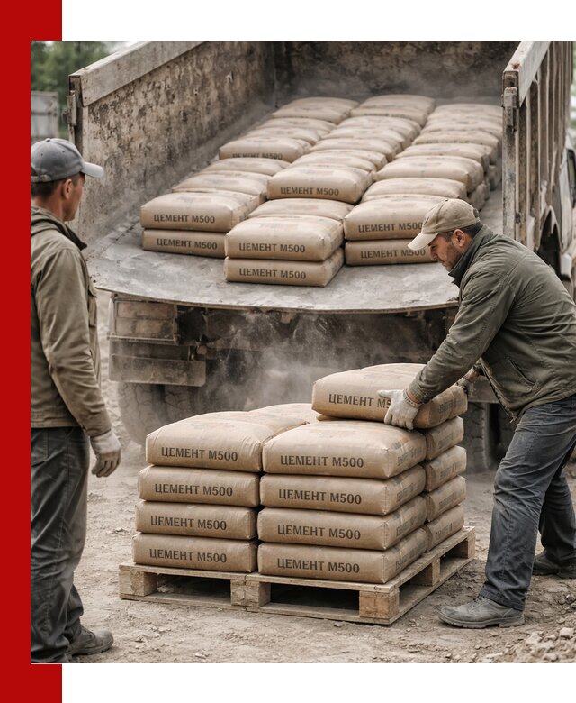 Цемент М500 с доставкой самосвалом в Каменске-Уральском