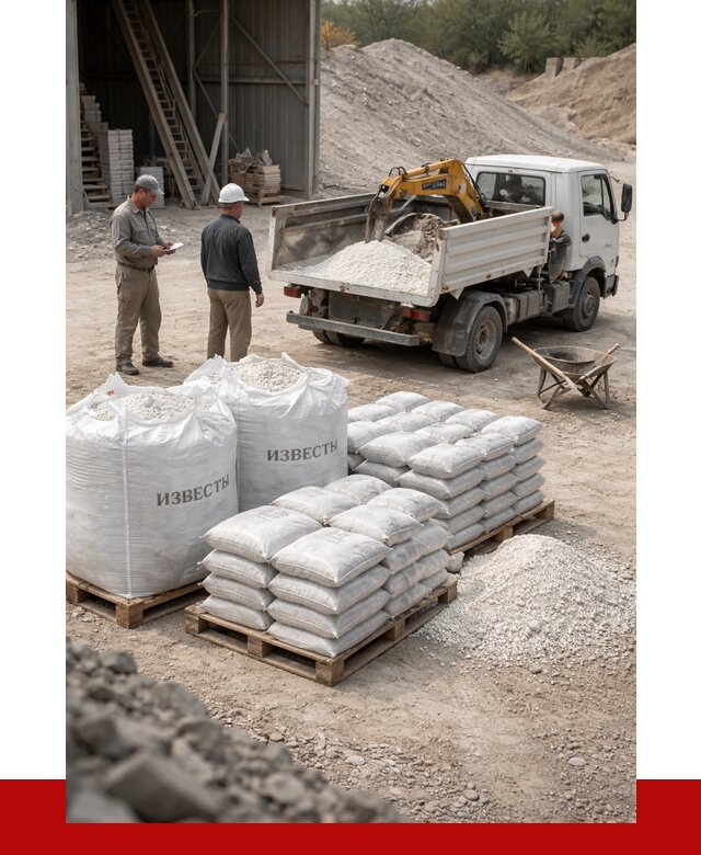 Известь строительная в Каменске-Уральском с доставкой от 4468 р. | ПРОНЕРУДКмн