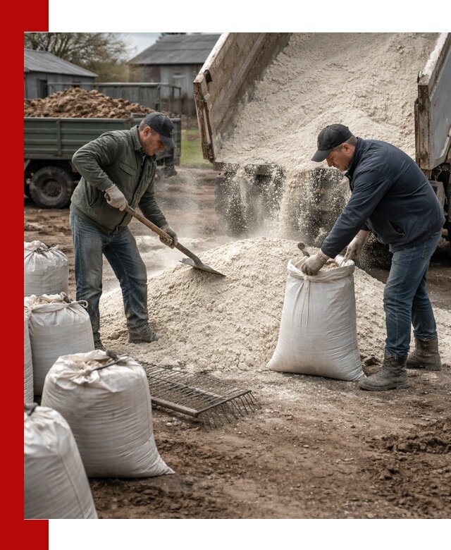 Доставка извести пушонки в Каменске-Уральском оптом и мелким оптом