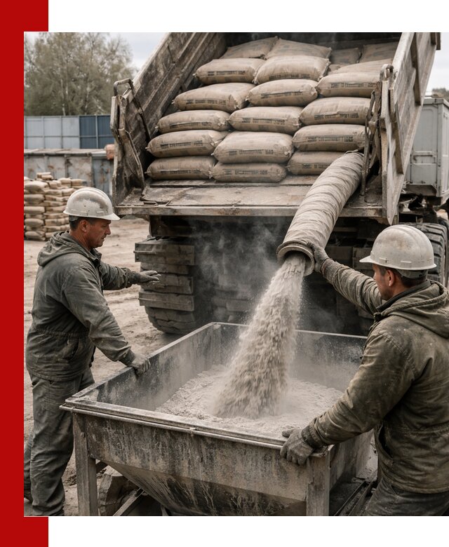 Доставка цемента М400 в Каменске-Уральском оптом и в розницу