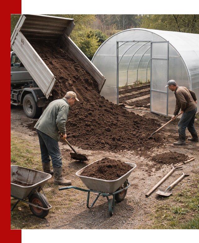 Грунт для теплицы с доставкой в Каменске-Уральском — плодородный субстрат под растения