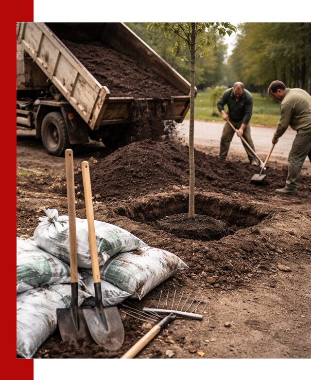 Грунт для посадки деревьев в Каменске-Уральском — доставка и подготовка почвы