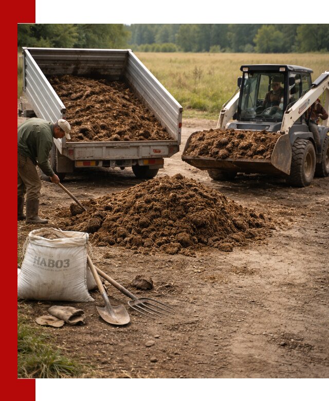 Доставка конского навоза в Каменске-Уральском с разгрузкой и доставкой на объект