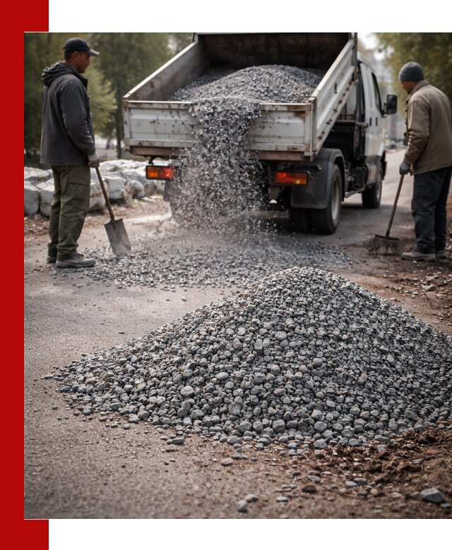 Гранитная крошка для посыпки дорог и тротуаров в Каменске-Уральском