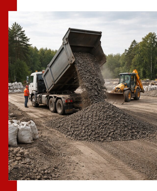 Доставка дробленого асфальта в Каменске-Уральском для дорожных работ