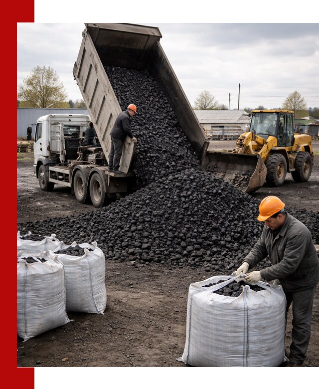 Доставка каменного угля в Каменске-Уральском оптом и в розницу