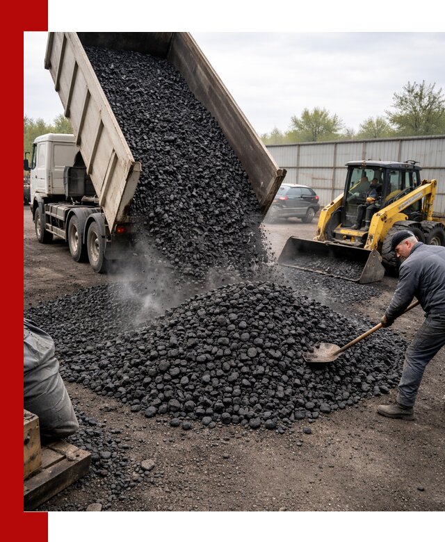 Доставка угля орех в Каменске-Уральском оптом и в розницу