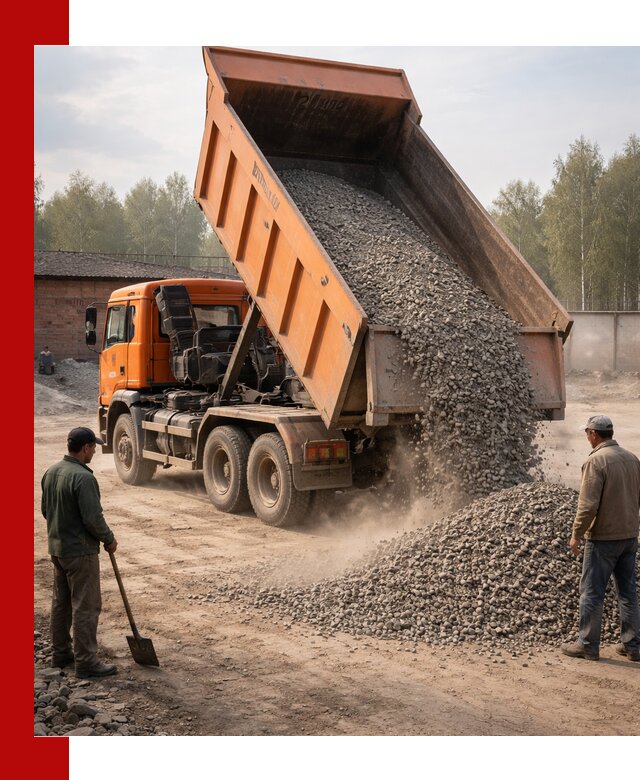 Доставка самосвалом 20 м3 в Каменске-Уральском быстро и надежно