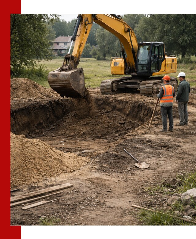 Рытье котлована под фундамент в Каменске-Уральском (быстро и недорого)