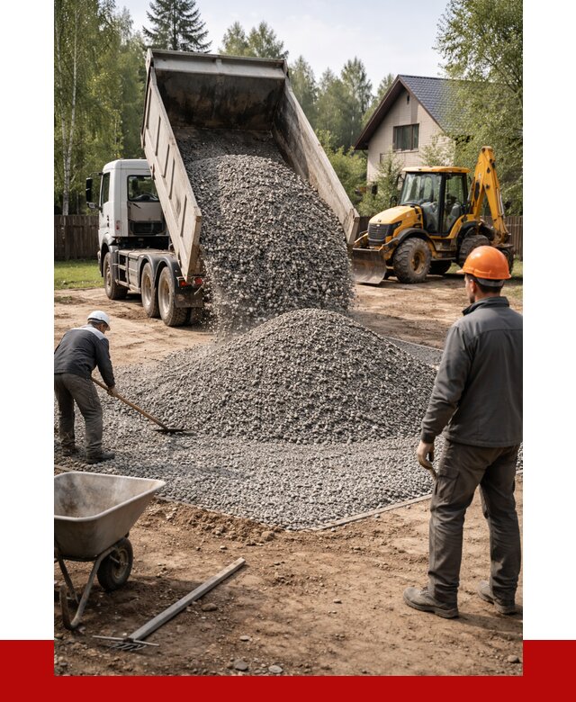 Отсыпка участка щебнем в Каменске-Уральском от 6915 р. ПРОНЕРУДКмн